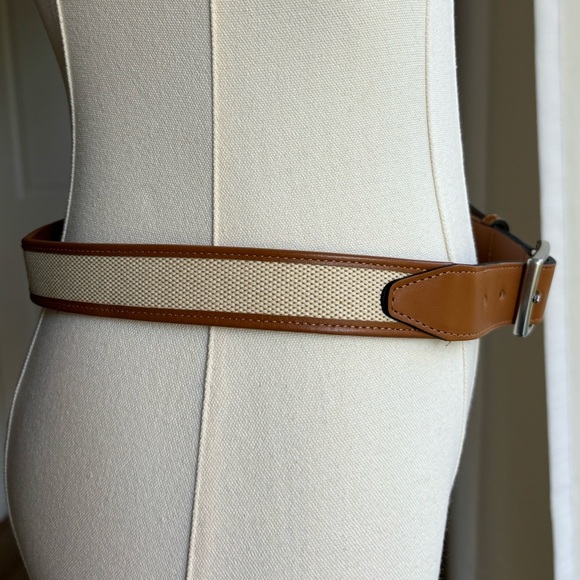 Rag & Bone Boyfriend Leather & Canvas Belt - Picture 5 of 9